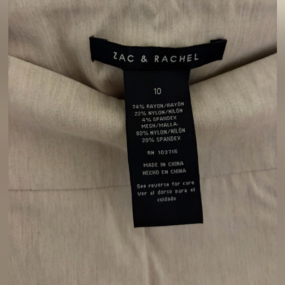 Zac & Rachel Khaki Pants Slim Leg Pull On Size 10 NWOT - Picture 5 of 8